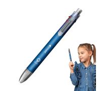 Generico Smooth Ballpoint Pens - PP Push 0.7mm | 5 Colors Replaceable Writing Pen With Pencil, Spring Retractable | Multifunctional School Stationery For Writing, Learning, Working Use
