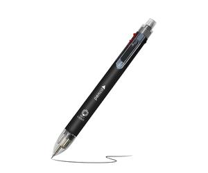 Generico Smooth Ballpoint Pens - PP Push 0.7mm | 5 Colors Replaceable Writing Pen With Pencil, Spring Retractable | Multifunctional School Stationery For Writing, Learning, Working Use