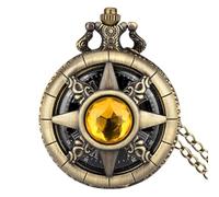 Generico Smooth Pocket Watch | Gemstone Roman Numerals Scale Watcch With Chain Easy To Apply: Necklace Pendant,Steampunk Copper Practical And Thoughtful Present Vintage Pocket Watch For Men And Women