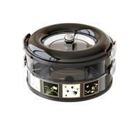 Generico Snack Box - Rotating Container | 26.3x25.3x13.6cm Stackable Storage with Wide Mouth Opening, ABS+PET Material with Clear Design, Kitchen Organizer Supplies for Indoor Food Storage and Snacks