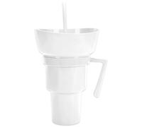 Generico Snack Drink Cup, Travel Food Container, Leakproof Double Holder, Spill-Resistant Lid, Compact Portable Design, Perfect for Outdoor Parties, Movie Nights, and Adult Travel Refreshments