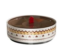 Generico Snack Spinner - PP And PET, 5 Compartments Rotating Snack Box, Durable | Clear Lid, Divided Food Container, Outdoor Travel Tray For Snacks, Fruits, Nuts, Candies, Birthday