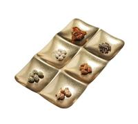 Generico Snack Tray - Stainless Steel Plate | 3 4 6 Grid Design