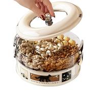 Generico Snacks Box, 6-Grid Rotating Wide Mouth Stackable, Snack Container, Containers For Family Friends Students Men Women Kitchen Home Indoor Office Party Stackable Double-Layer Adult Box