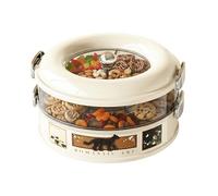 Generico Snacks Box - Snack Box Container | Rotating Wide Mouth Stackable | Containers For Family | Grid Snack Boxs For Students, Adults, Men, Women, Kitchen, Home, Indoor, Office, Party