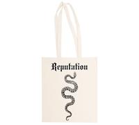 Generico Snake Reputation In The World Totebag Unisex Borsa Per La Spesa Beige Riutilizzabile