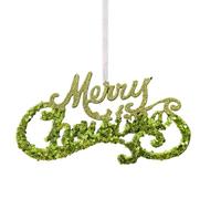 Generico Snowflake Ornaments - 3D Lightweight Glitter Pendant | Festive Green Christmas Decor with Durabled Shiny Detailing, Decoration for Indoor Home Living Room Wall Window Shelf Table Holiday