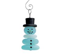 Generico Snowman Ornament,3D Resin Figurine - Christmas Pendants Decor for Tree Home Kitchen Outdoor Garden Patio Wall Window Beach Lover