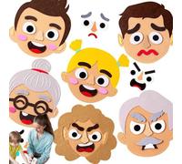 Generico Social Emotional Learning Toy - Making Faces Felt Game | Social Emotional Making Faces Kit Multiplayer Felt Emoticon Game For Park Car Outdoors Home School And Group Play