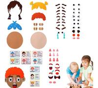 Generico Social Emotional Learning Toy - Making Faces Felt Game | Social Emotional Making Faces Kit Multiplayer Felt Emoticon Game For Park Car Outdoors Home School And Group Play