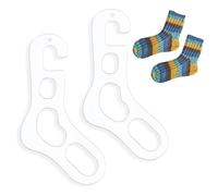 Generico Sock Stretcher - 2 Pieces Crochet Sock Blocker Forming Stretcher Transparent Acrylic Socks Shaping Tool for Knitting Crochet Handmade Socks Drying Display
