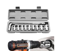 Generico Socket Wrench Kit Ergonomic L Shape Hexagonal 10 Piece
