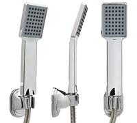 Generico Soffione Doccia Manuale con Tubo 1,5 m Cromato,Argento,0.45kg,146490