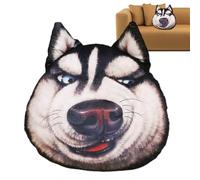 Genérico Soft Plush Husky Head Cushion,Stuffed Pillow Cushion - For Home Office Apartment Hotel College Dorm Room Farmhouse Car Interior Living Room