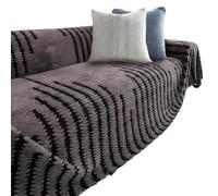 Generico Soft Plush Non-Slip Couch Cover, Striped High Elastic Scratch-Resistant Sofa Cover | Pet Friendly Dog & Cat Washable Mat, All-Season Furniture Protector, Comfort