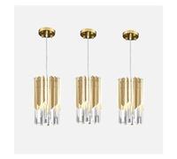 Generico Soggiorno Cucina Sala da Pranzo Camera da Letto Comodino Illuminazione Compatible with Interni di Lusso Piccolo lampadario a LED Moderno in Cristallo Rotondo Oro K9,per la Scala d'ingresso