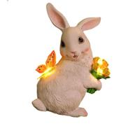Generico Solar Bunny Light - Solar Powered Resin Cute Cartoon Lights | Easter Bunny Figurine For Lawn Park Landscaping Porch Front Corner Indoor Party Spring Offices Room Courtyards And More