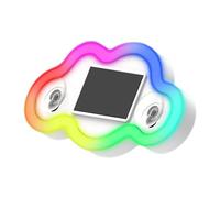 Generico Solar Car Light - Multi Color Cloud Shaped Ambient Window Light with Solar Powered Wireless Design for Rear Car Interior Dashboards Trucks RVs Trailers