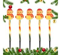 Generico Solar Christmas Lights - LED Outdoor Decoration for Yard Use | Pieces Waterproof Santa Lights, Solar Powered, Extendable 2 Meters, Lawn Patio Driveway Bedroom Party Holiday