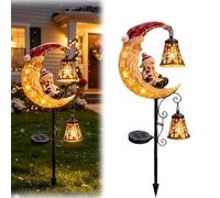 Generico Solar Christmas Snowman Pathway Lights,Solar Santa Garden Stake Light,Waterproof Glowing Santa Outdoor Statue Lamp,for Patio Pond Lawn Yard Backyard Xmas Holiday Decor Gift