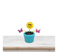 Genérico Solar Dancing Sunflower Toy - Dancing Flowers Ornament For Car, Solar Powered Car Dashboard Decor, Shaking Head Çar Ornaments For Dashboard, Three-Flower Śolar-Powered Blossom Ćar Ornament