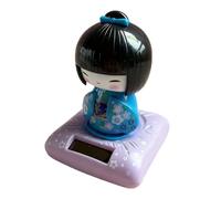 Generico Solar Dashboard Ornament Doll | Kimono Doll Car Decor With Solar Motion, Center Console Figure For Dashboard Display, Cute Accessory For Drivers, Collectors, Sedans Trucks SUVs RVs Office