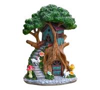 Genérico Solar Fairy Houses For Outside - Lighted Garden Statue, LED Illuminated Yard Figurine, Weather Resistant Resin Craft | Patio Pathway Walkway, Driveway Balcony Backyard, Lawn Park Gardeners