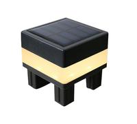 Generico Solar Fence Lights - Waterproof 2-Color PP LED Lamp 7x7cm | Solar Powered Outdoor Fence Light | Garden Pathway Patio Railing Mailbox Porch Gate Landscape Lighting For Yard Camping RV