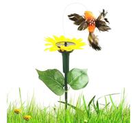Generico Solar Fluttering Butterfly Garden Stake - Waterproof Sunflower Design Solar Powered Flying Butterfly | Outdoor Decorative Light For Lawn Patio Courtyard Flowerbed Walkway Yard Garden Use