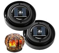 Generico Solar Lantern Replacement Top - Solar Garden Light Replacement Lid,2 Pieces Patio Lighting Parts | For Homeowners Decorators Backyard Driveway Deck Patio Pathway