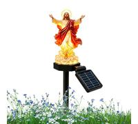 Generico Solar Light Jesus Statue Resin LED Waterproof Sculpture with Stake