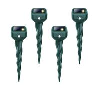 Generico Solar Mole Repellent 4/8 Pack, Ultrasonic Pest Repeller Stakes for Yard, Mole Snake Rabbit Gopher Vole Chipmunk Skunk Deer Groundhog Deterrent, IP65 Outdoor Animal Repellent(4pack)