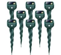 Generico Solar Mole Repellent 4/8 Pack, Ultrasonic Pest Repeller Stakes for Yard, Mole Snake Rabbit Gopher Vole Chipmunk Skunk Deer Groundhog Deterrent, IP65 Outdoor Animal Repellent(8pack)