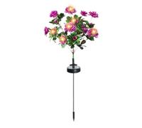 Generico Solar Outdoor Flowers,Artificial Floral Ornament - with 56 Color LEDs Artificial Cemetery Flowers - for Lawn Spring Indoor Garden Patio Yard Funeral Terrace 73 cm