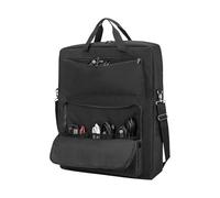 Generico Solar Panel Bag, Double-Layer Solar Panel Travel Luggage, Portable Waterproof Padded Nylon Organizer with Multi Pockets & Shoulder Strap for Outdoor, Black