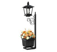 Generico Solar Planter Light - Outdoor Flower Pot for Patio Balcony Garden Decoration Lighting | ABS Waterproof Solar Lamp with Built In Planter, Box Automatic Dusk for Illumination Feature