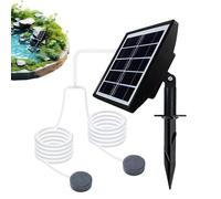 Generico Solar Pond Aerator - 7.87 inch Solar Powered Air Pump | USB Rechargeable Quiet Fish Pond Aerator | Long Battery Life Outdoor Oxygenator for Backyard Ponds Fishing. Iron, 2000mah.