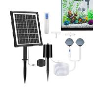 Generico Solar Pond Aerator, Solar-Powered Aquarium Air Pump with Bubble Stone, 3 Modes Oxygenator for Outdoor Fish Tank, Pool, Garden Water Features, Backup Aeration System, 1 Set