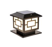 Generico Solar Post Cap Exterior Lighting with Remote Control Column Lamp Modern Street Light for Garden Yard Patio Pathway(Black(Solar energy),X-Large)