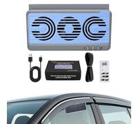 Generico Solar Powered Car Window Fan, Quiet Air Circulator for Sedan, Suv, Truck, Rv, Summer or Winter Use, Travel Ventilation Accessory for Road Trip, Daily Driving, 1 Piece