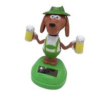 Generico Solar Powered Dancing Dog | Green Solar Powered Dancing Beer Dog Ornaments | Car Decoration Toy- So-lar Power Kits-Swinging Animated Dancerfor Car Office Desk Home Decor
