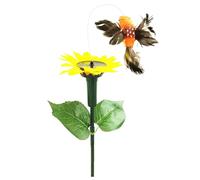Generico Solar Powered Fluttering Butterfly - Waterproof Sunflower Garden Stake Decor, Solar Fluttering Hummingbird for Garden Lawn Patio Courtyard Flowerbed Park Decoration, 5.12x3.15x3.15 inches