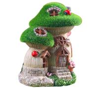 Generico Solar-Powered Resin Night Light Ornament - Mushroom House Flower House | Small Garden Courtyard Decor | Outdoor Solar Decorative Light For Patio Lawn