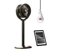 Generico Solar Standing Fan | USB Rechargeable 5 Speeds With LED Lights
