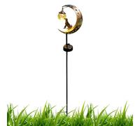 Generico solarstakelights- Half Moon Lighting Decor With Stake, solarlightsOutdoor | Cracked Glass Sphere Within A Vintage Bronze Crescent Frame, These solarstakelightsProduce A Dreamy Moonlight Effe