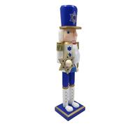 Generico Soldato Schiaccianoci | Giocattolo Soldato Schiaccianoci In Legno Per Hanukkah | Centrotavola Festivo Bianco e Blu per Credenza Mensola