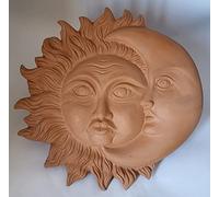 Generico Sole e Luna in Terracotta Fatta a Mano Diametro 34 cm, Made in Italy