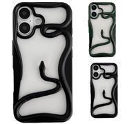 Generico Solid Color Electroplated Snake-Pattern Phone Case,Cool 3D Snake Hollow Dissipate Heat Phones Cases,Snakes Phone Cases for Iphone16/15/14/13/12/11 Pro Max
