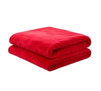 Generico Solid Color Throw Blanket Soft Coral Fleece - Cloth 150x100cm White Red Blue - Air Conditioning Quilt For Sofa Bed Office - Summer Lightweight Nap Cover