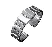 Generico Solid Stainless Steel Watch Band Universal Bracelet for 18mm 19mm 20mm 21mm 22mm 24mm 25mm Belt Watch Accessories(Silver,19mm)
